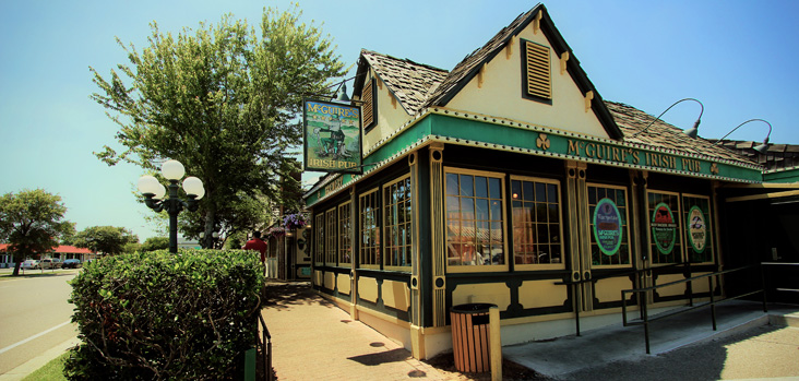 Outside view of McGuires Irish Pub